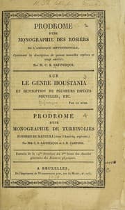 Tapa de Prodrome d'une monographie des rosiers de l'Amérique Septentrionale, contenant la description de quinze nouvelles espèces et vingt variétés