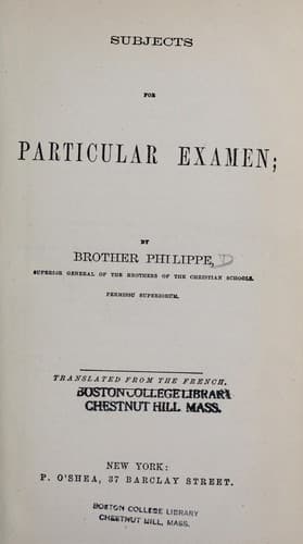 Tapa de Subjects for particular examen