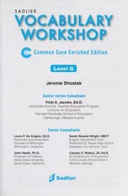 Tapa de Vocabulary workshop