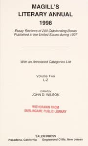 Tapa de Magill's Literary Annual 1998