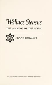 Tapa de Wallace Stevens, the making of the poem