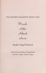 Tapa de Much Ado About Anne (The Mother-Daughter Book Club #2)