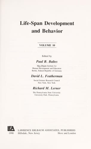 Tapa de Life-span development and behaviour