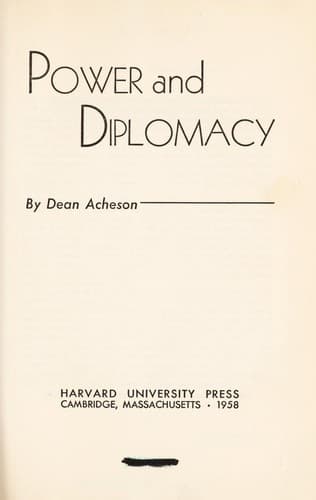 Tapa de Power and diplomacy. --