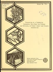Tapa de Evaluation of a commercial geographic data base system for storage and retrieval of forest insect and disease information