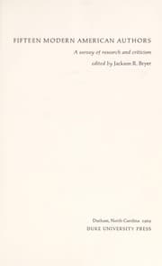 Tapa de Fifteen modern American authors