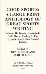 Tapa de Good Sports: A Large Print Anthology of Great Sports Writing
