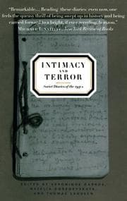 Tapa de Intimacy and terror