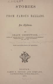 Tapa de Stories from famous ballads