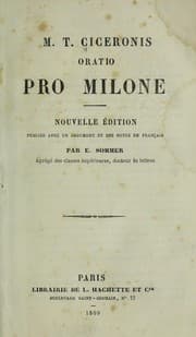 Tapa de Oratio pro Milone