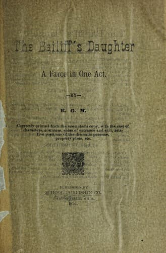 Tapa de The bailiff's daughter