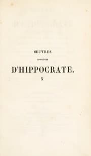 Tapa de ¿uvres compl©·tes d'Hippocrate