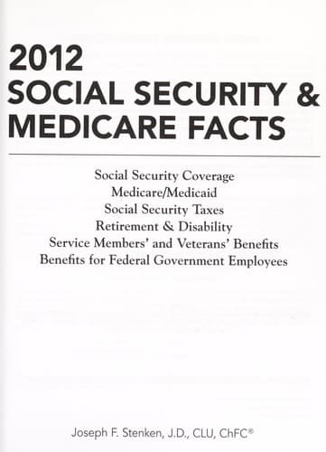 Tapa de 2012 Social Security & Medicare facts