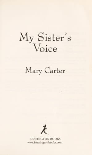 Tapa de My sister's voice