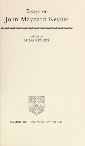 Tapa de Essays on John Maynard Keynes