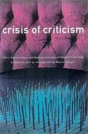 Tapa de The crisis of criticism