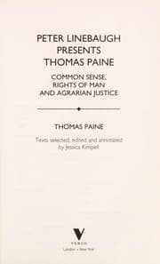Tapa de Peter Linebaugh presents Thomas Paine