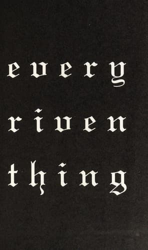 Tapa de Every riven thing