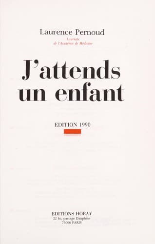 Tapa de J'attends un enfant