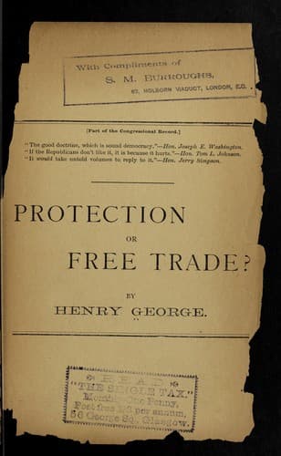 Tapa de Protection or free trade