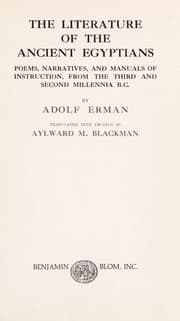 Tapa de The literature of the ancient Egyptians