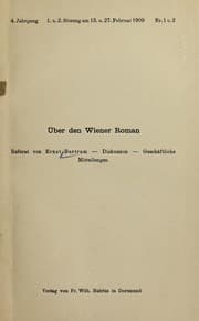 Tapa de U ber den Wiener Roman