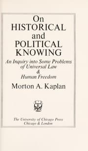 Tapa de On historical and political knowing
