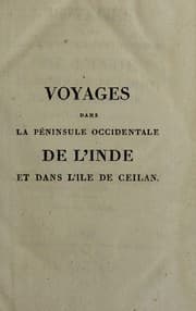 Tapa de Voyages dans la p©♭ninsul©♭ occidentale de l'Inde et dans l'ile de Ceilan ...