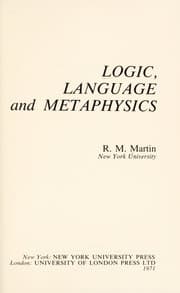 Tapa de Logic, language, and metaphysics