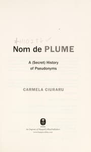 Tapa de Nom de plume