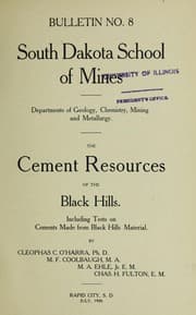 Tapa de The cement resources of the Black hills