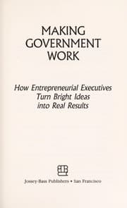 Tapa de Making government work