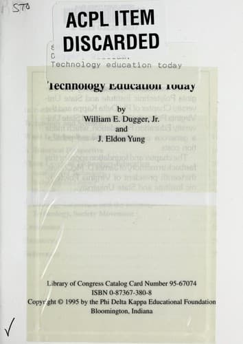 Tapa de Technology education today
