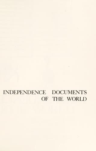 Tapa de Independence documents of the world