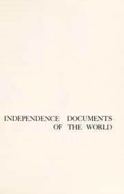 Tapa de Independence documents of the world