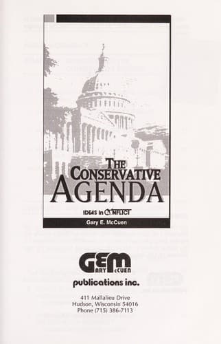 Tapa de The Conservative Agenda