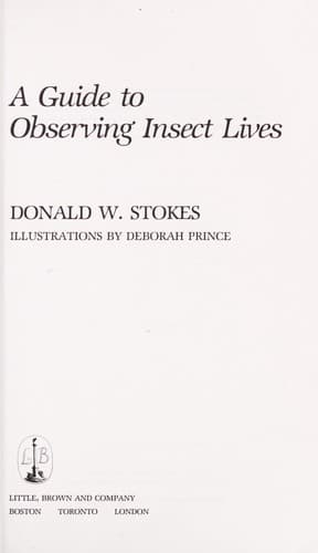 Tapa de A guide to observing insect lives