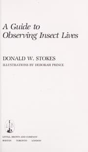 Tapa de A guide to observing insect lives