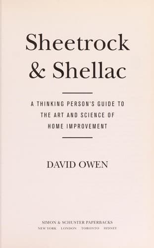 Tapa de Sheetrock & Shellac