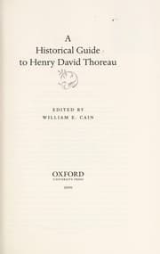 Tapa de A historical guide to Henry David Thoreau