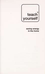Tapa de Saving energy in the home