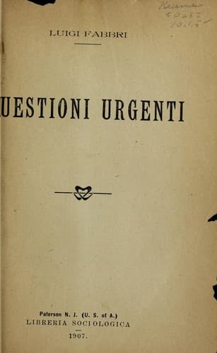 Tapa de Questioni urgenti