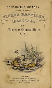 Tapa de Goldsmith's History of fishes, reptiles, insects &c