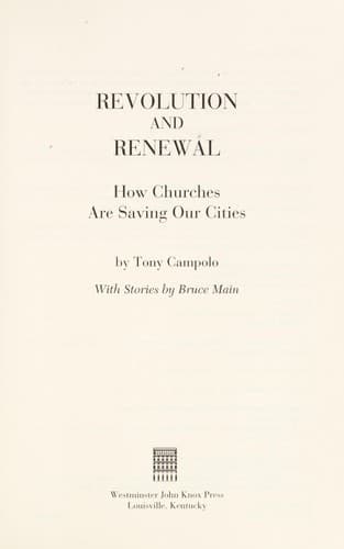Tapa de Revolution and renewal