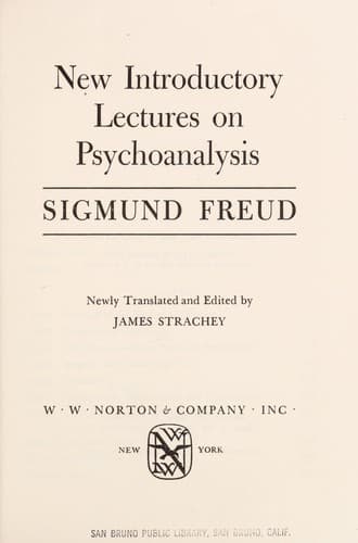 Tapa de New introductory lectures on psychoanalysis
