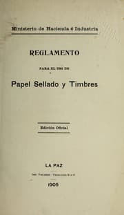 Tapa de Reglamento para el uso de papel sellado y timbres