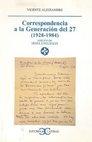 Tapa de Correspondencia a la generación del 27 (1928-1984)