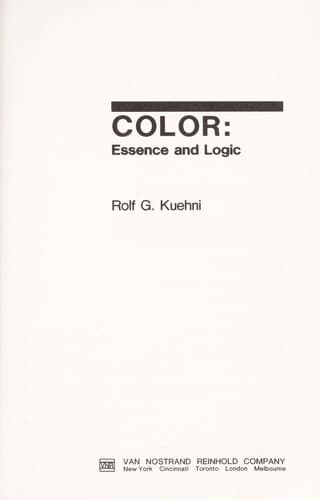 Tapa de Color, essence and logic