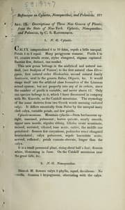 Tapa de Descriptions of three new genera of plants, from the State of New York