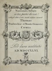 Tapa de Numismata antiqua in tres partes divisa